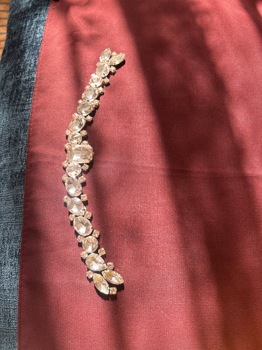 Luxury Maroon Satin Hijab with Crystal Embellishment – Sahbibaah Studio Exclusive